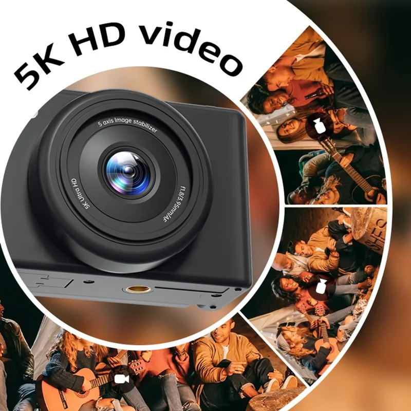 FC003 2.8 Inch IPS Digital Camera 1200W HD CCD Camera with WiFi 18X Zoom for Photography  /  Videography - Black