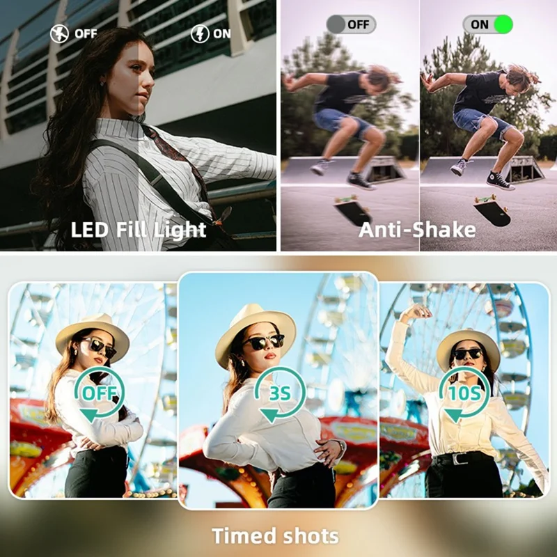 FC003 2.8 Inch IPS Digital Camera 1200W HD CCD Camera with WiFi 18X Zoom for Photography  /  Videography - Black