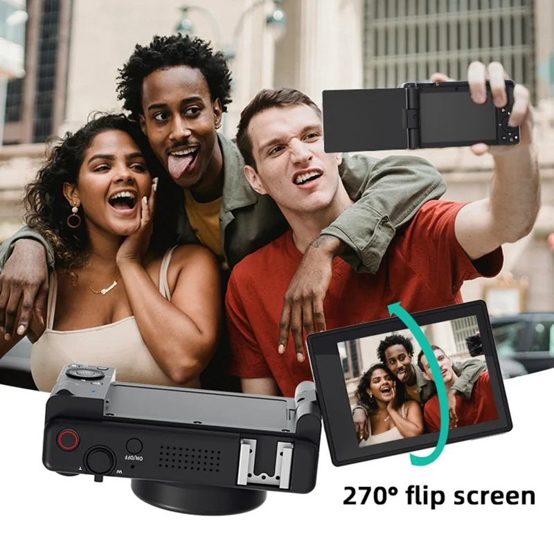 FC003 2.8 Inch IPS Digital Camera 1200W HD CCD Camera with WiFi 18X Zoom for Photography  /  Videography - Black