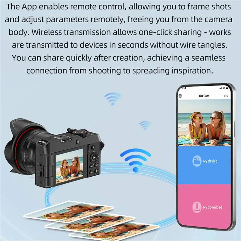 ORDRO G650 Appareil Photo Numérique avec Zoom Optique 12X Écran Bascule 2,8 Pouces Enregistreur Vidéo 5K avec Lampe LED Intégrée