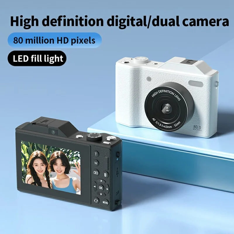 ORDRO Q3 3.5 Inch Touchscreen Digital Camcorder Dual Lens 18x Digital Zoom HD Video Recorder CCD - White