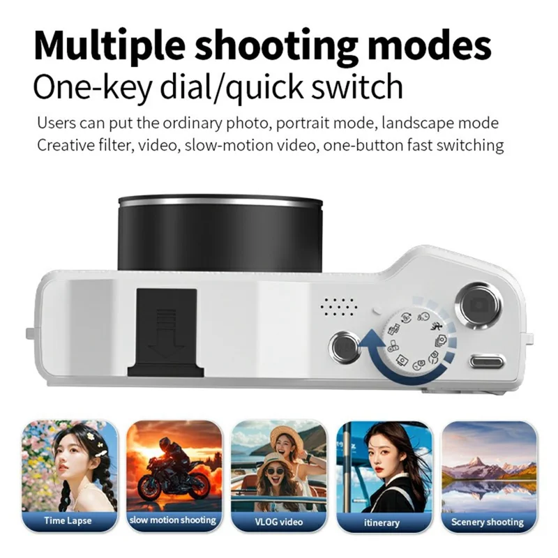 ORDRO Q3 3.5 Inch Touchscreen Digital Camcorder Dual Lens 18x Digital Zoom HD Video Recorder CCD - White