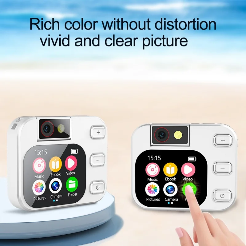 X19 2.0 Inch Touch Screen Digital Camera with Flip Lens HD Photo Video Recording MP3 Player
