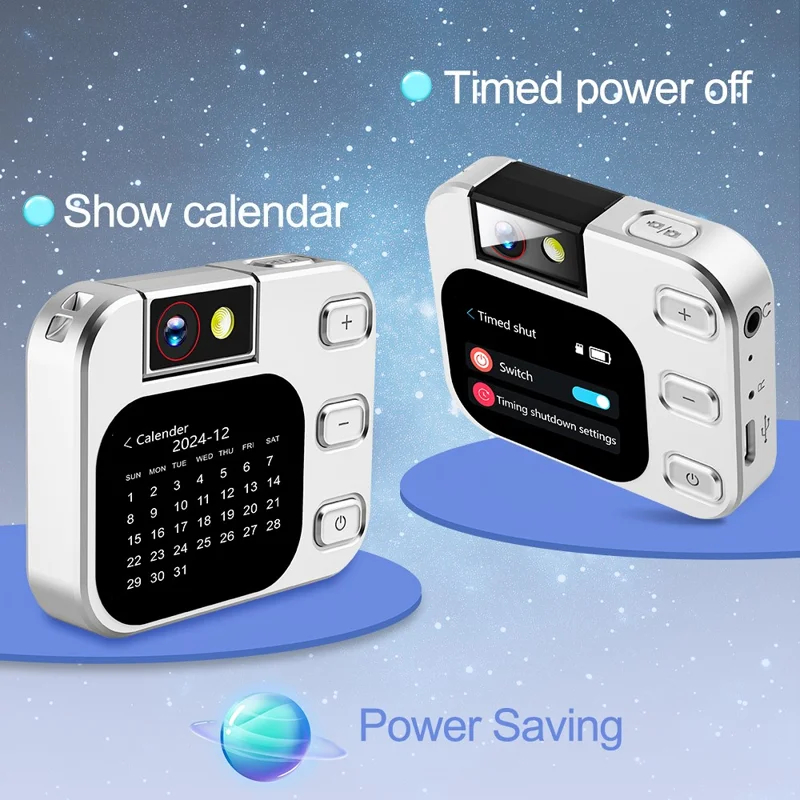 X19 2.0 Inch Touch Screen Digital Camera with Flip Lens HD Photo Video Recording MP3 Player