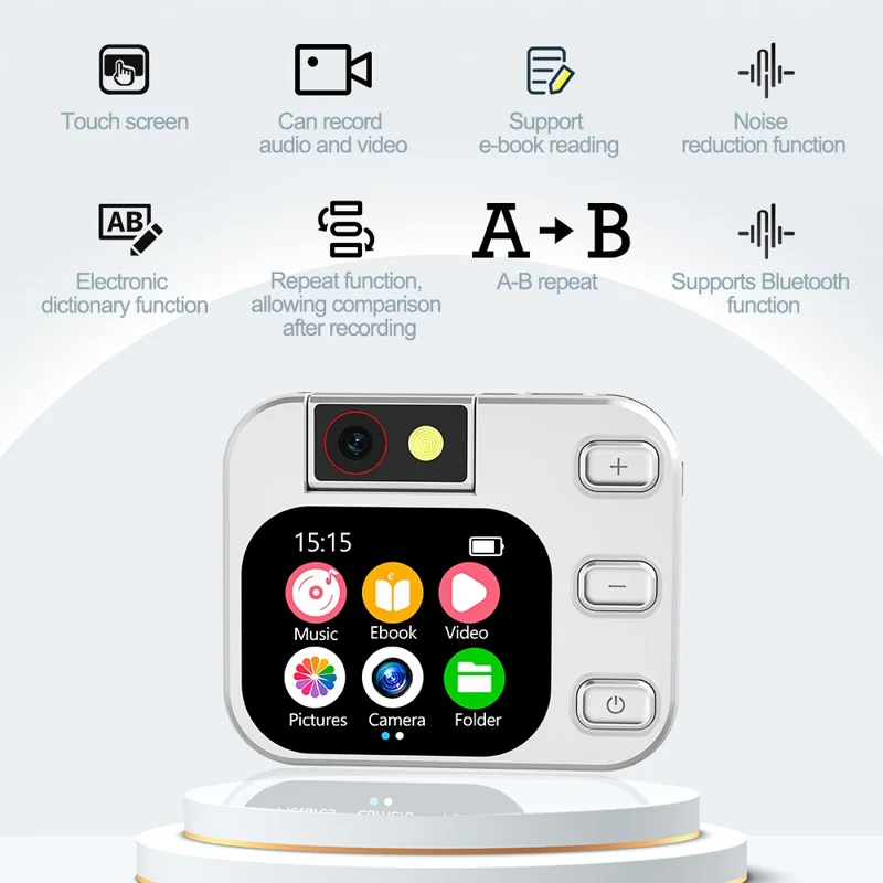 X19 2.0 Inch Touch Screen Digital Camera with Flip Lens HD Photo Video Recording MP3 Player