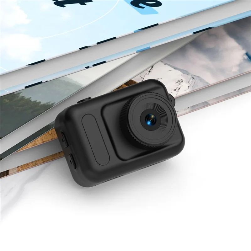 AC06 Mini Digital Camera 0.96 Inch HD Screen 1080P Thumb Camera Video Recorder CCD - Black