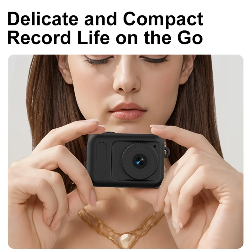 AC06 Mini Digital Camera 0.96 Inch HD Screen 1080P Thumb Camera Video Recorder CCD - Black