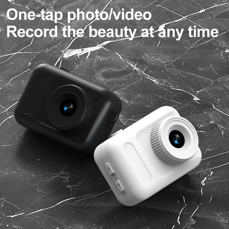 AC06 Mini Digital Camera 0.96 Inch HD Screen 1080P Thumb Camera Video Recorder CCD - Black