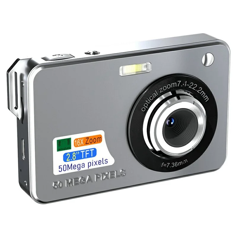 X500 2.8 Inch HD Digital Camera CCD Video Recording for Photo Taking - Silver