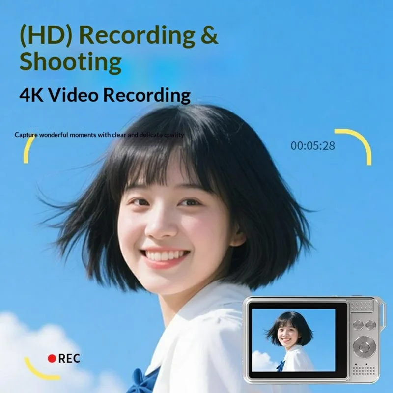 X500 2.8 Inch HD Digital Camera CCD Video Recording for Photo Taking - Silver