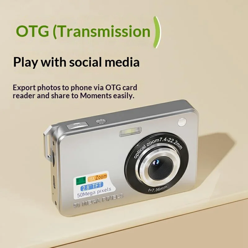 X500 2.8 Inch HD Digital Camera CCD Video Recording for Photo Taking - Silver