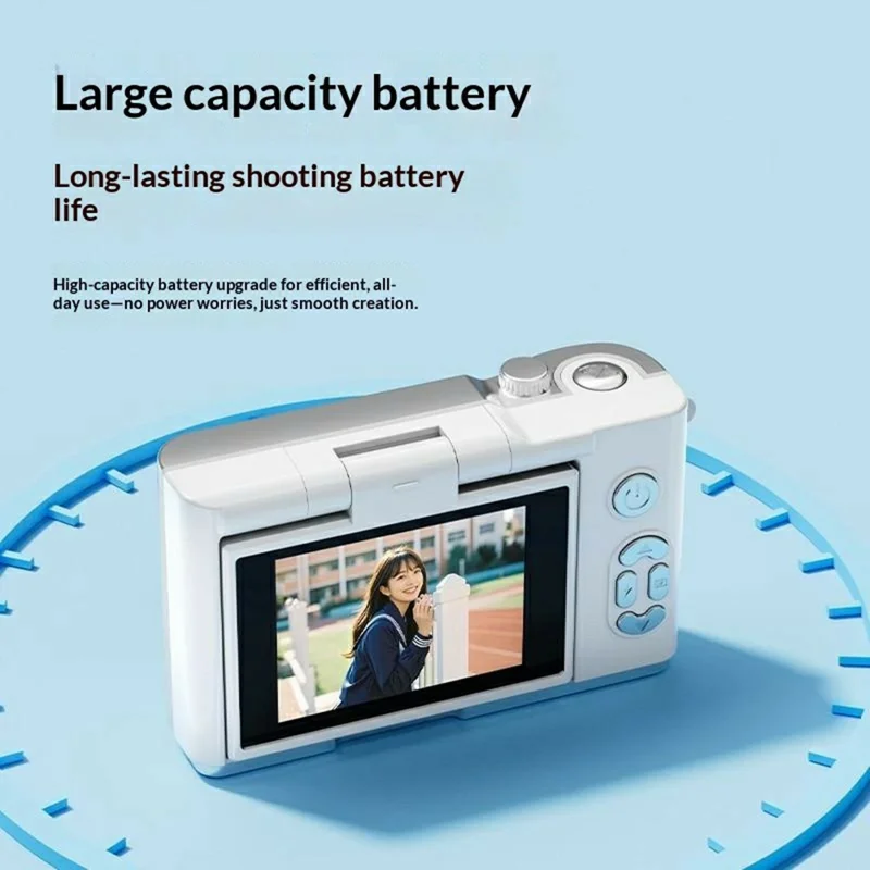 X18 2,4-Zoll-Drehdisplay Digitalkamera HD-Videoaufnahme CCD 16x Digitalzoom Camcorder – Weiß