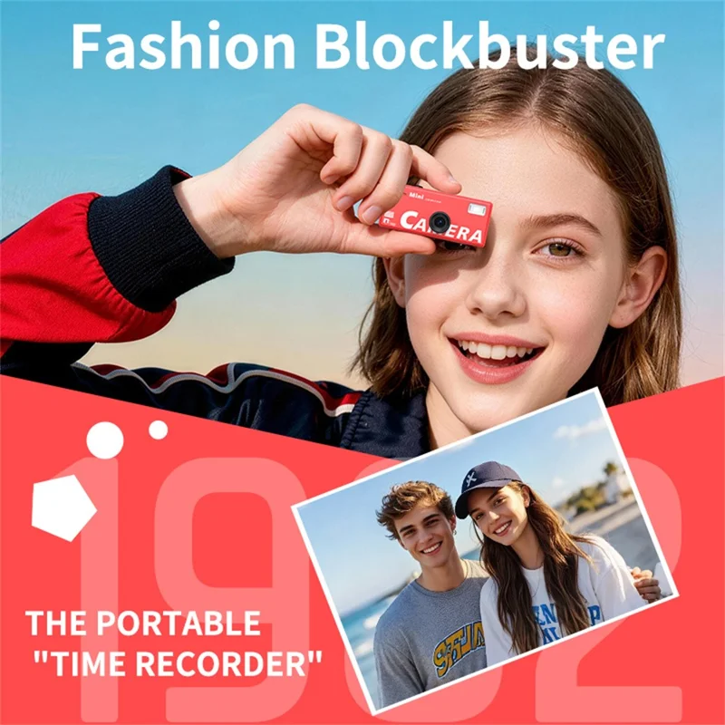 LK-030 0,96 tommer Flip-skærm Sleutøjs Mini Tumbel Kamera med Videooptagelse, Retro CCD, Digitalt Kamera - Orange