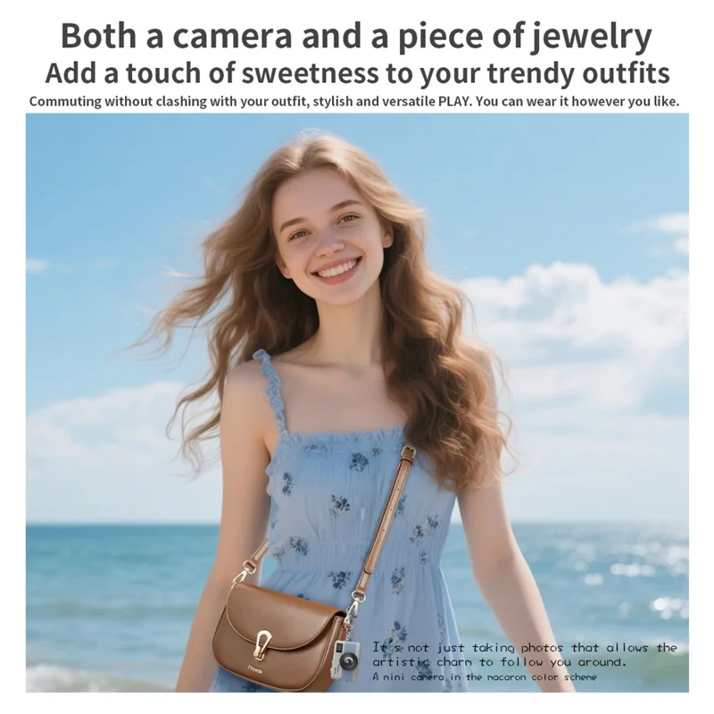 Y11 1.47 Inch Flip Screen Mini Thumb Camera HD Photography Video Recording CCD Digital Camera with LED Light - Brown