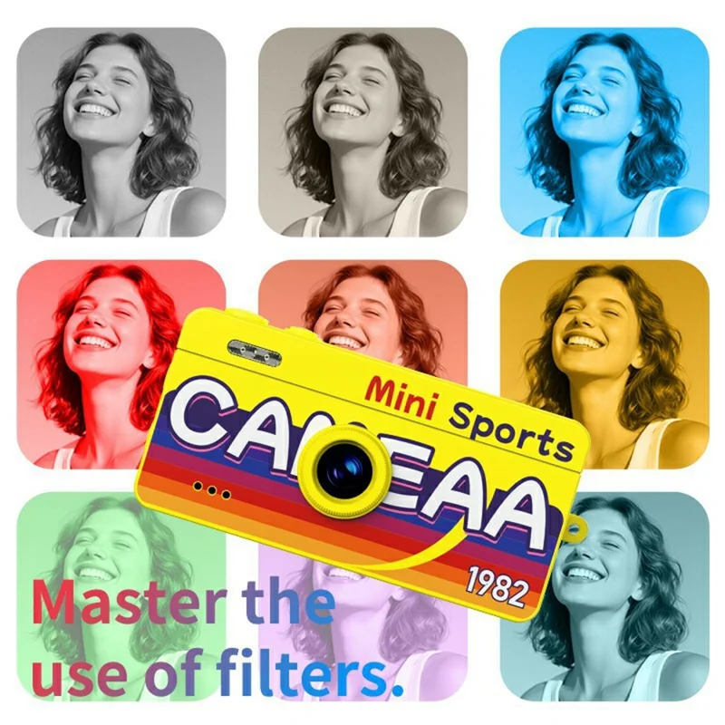 M9 1.47 Inch HD Photo Video CCD Thumb Camera Portable Keychain Mini Digital Camera with Flash  /  Filters - White