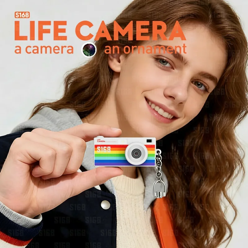 S168 1.47 дюймов 2K HD мини-цифровая камера CCD, карманная камера со вспышкой, циклическая запись — прозрачная