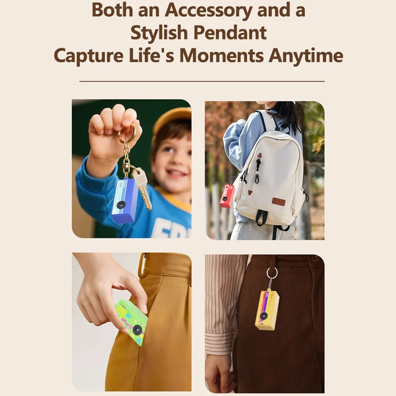 X7 0.96 Inch Mini Retro Digital Camera CCD Sensor 1080P HD Video Recording Keychain Camera - Red