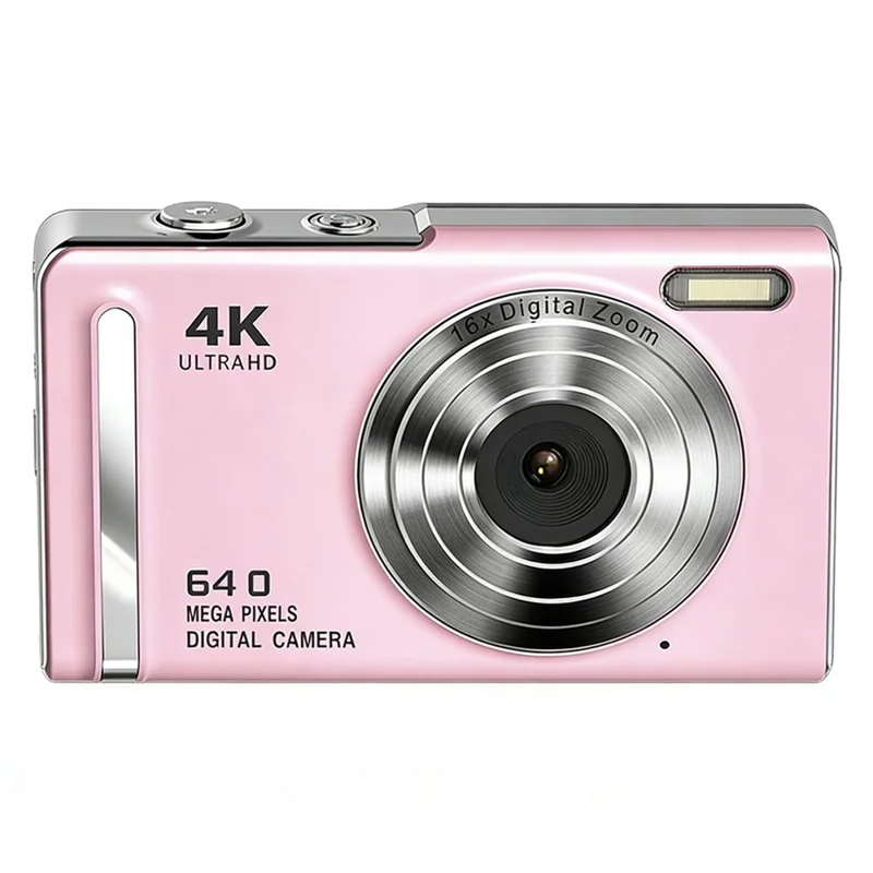 M20 2,8 tommer IPS-skærm 64 MP digitalt kamera 4K videooptager 16x zoom CCD-kortkamera til vlogfotografering - Pink