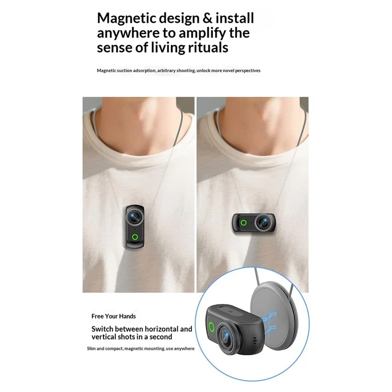 LK018 WiFi Mini Action Camera Thumb Size HD Sports Camera for Vlog Recording (without Memory Card) - Black