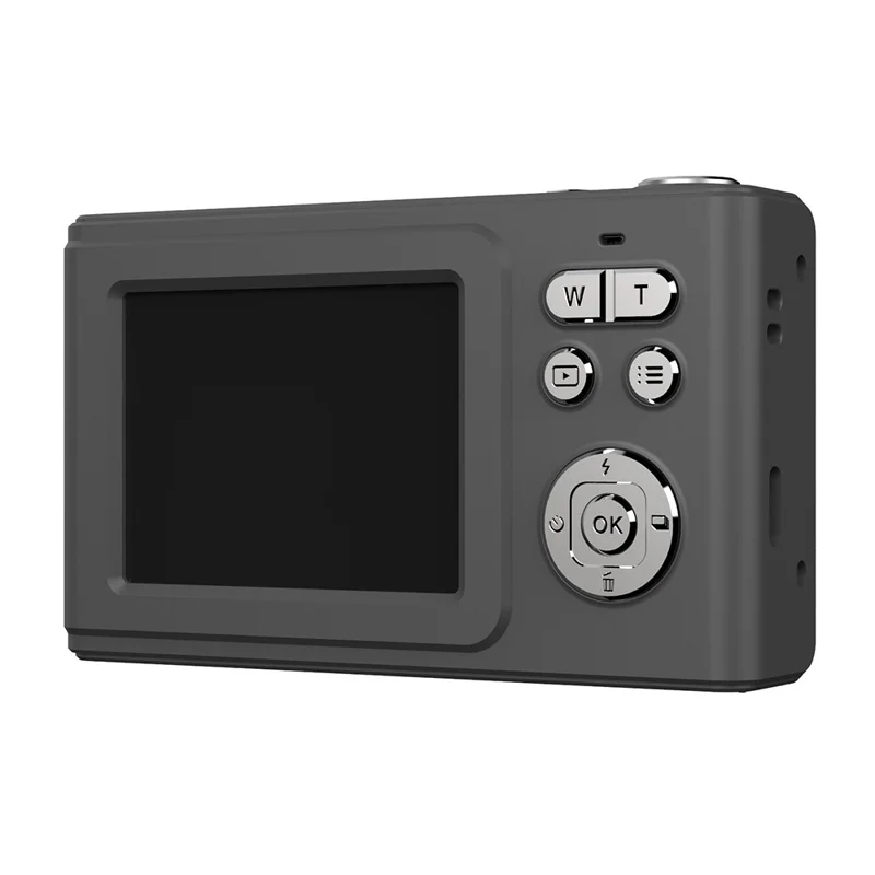 X1 48MP Digital Camera 2.4 Inch LCD Screen 5X Zoom Video Recorder for Vlogging Photography - Black