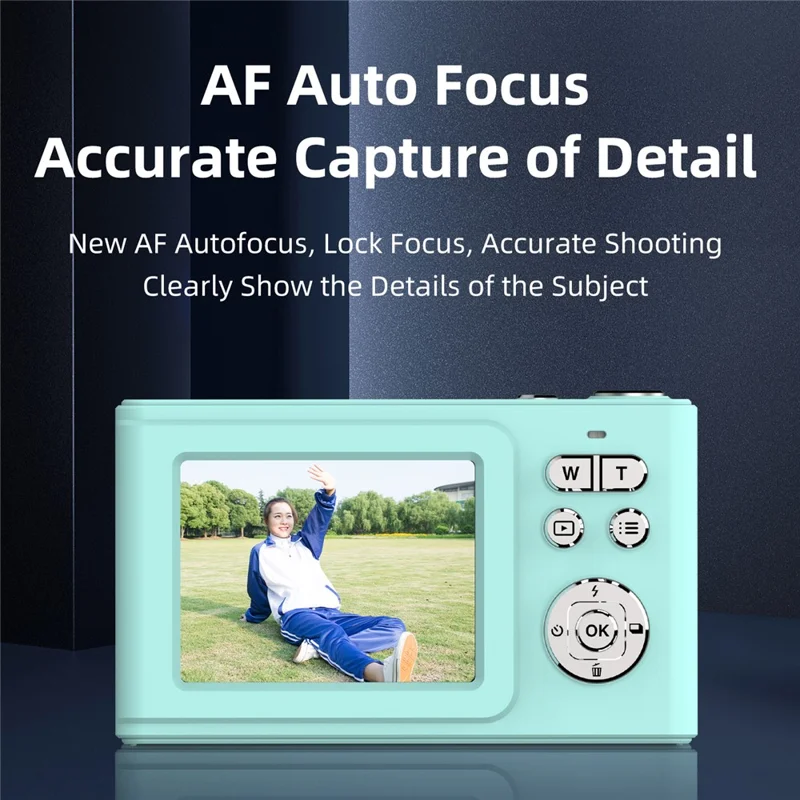 X1 48MP Digital Camera 2.4 Inch LCD Screen 5X Zoom Video Recorder for Vlogging Photography - Black