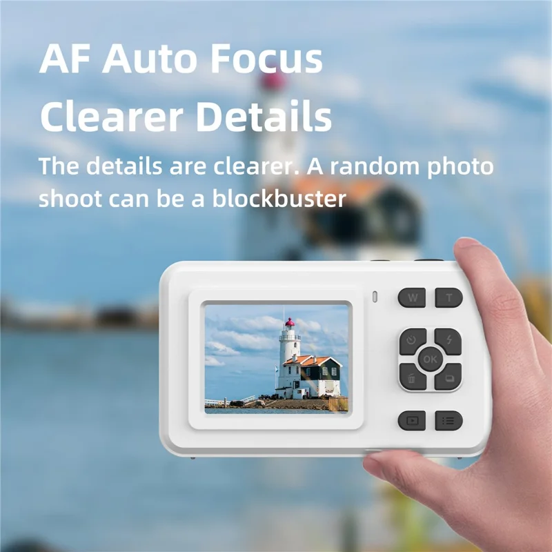 X2 Auto Focus 5X Optical Zoom Video Recorder 2.0 Inch IPS Screen 4K CCD Digital Camera - Blue