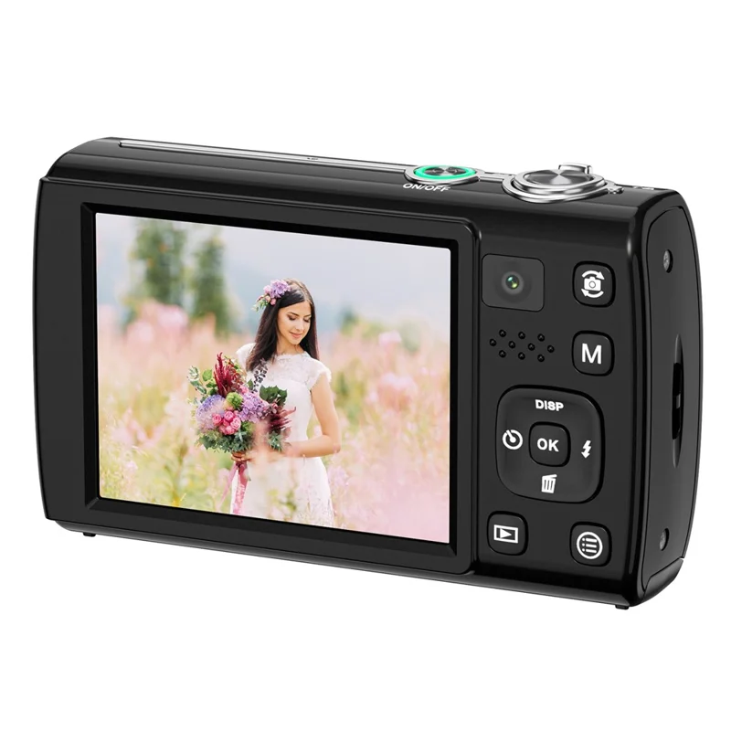 DC408X 5K Digitalkamera 2,8 tum IPS Touchscreen Dubbellins HD 64MP Högupplöst Bildkamera - Svart