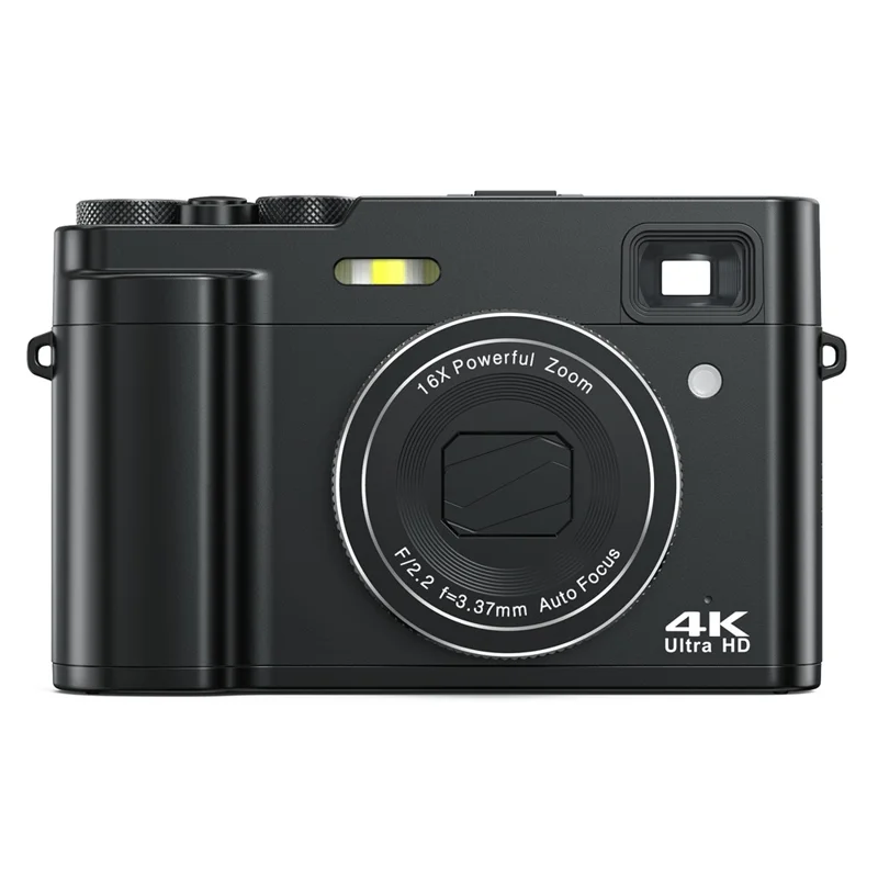 DC213 4K Digitalkamera 48 MP 16X Zoom 2,8 tum IPS-display Autofokus LED-belysning Vloggkamera för fotografering