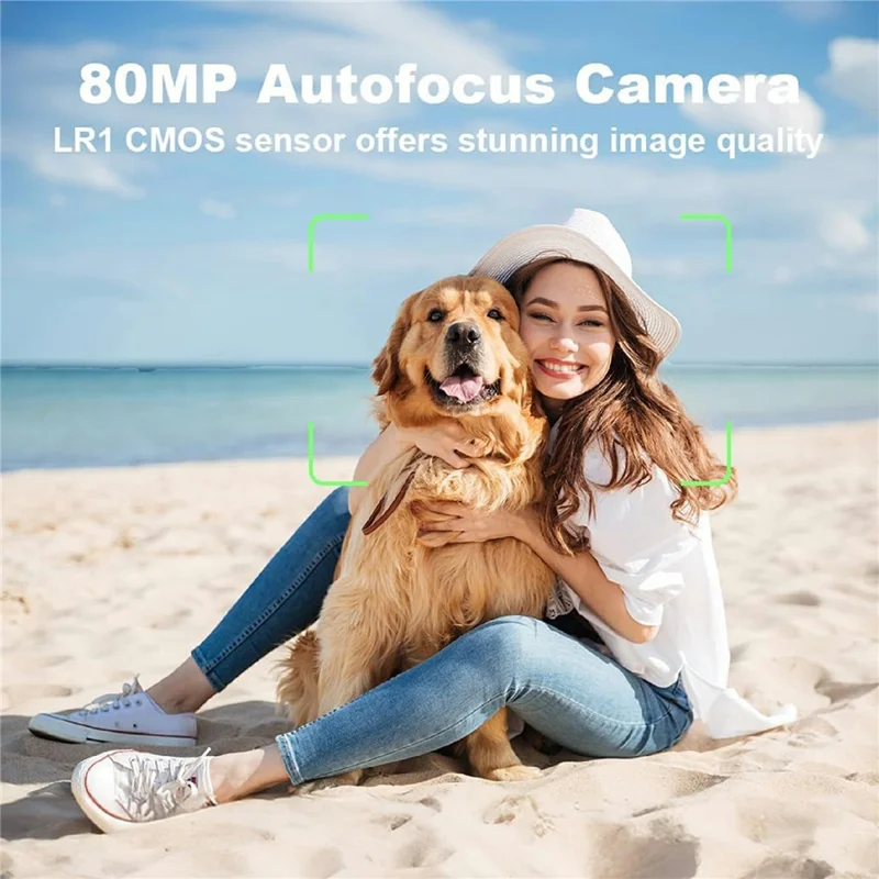V03 3.5+2.0 Inch Dual Screen Digital Camera 80MP 5K Video 18X Zoom Autofocus Camera for Photography Vlog