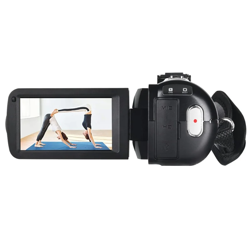 DV09 8K Digital Video Camera 96MP WiFi 3.0 Inch IPS Touchscreen 18X Zoom Camcorder for Vlog Photography - Black