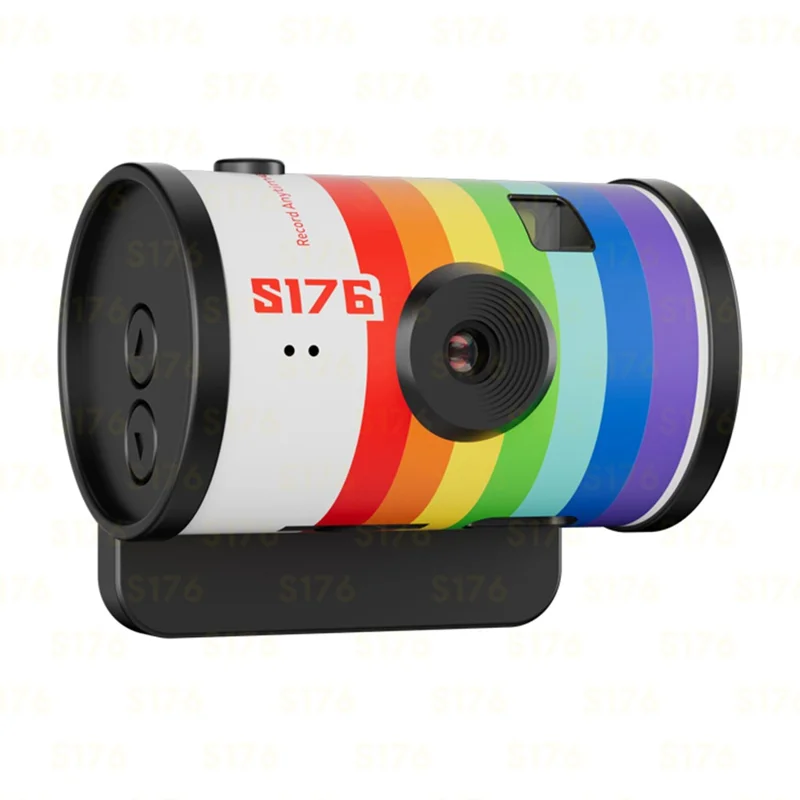 S176 Mini Thumb Camera 1.47 Inch IPS Screen 1080P HD Video Recording Portable Film Keychain Camera - White