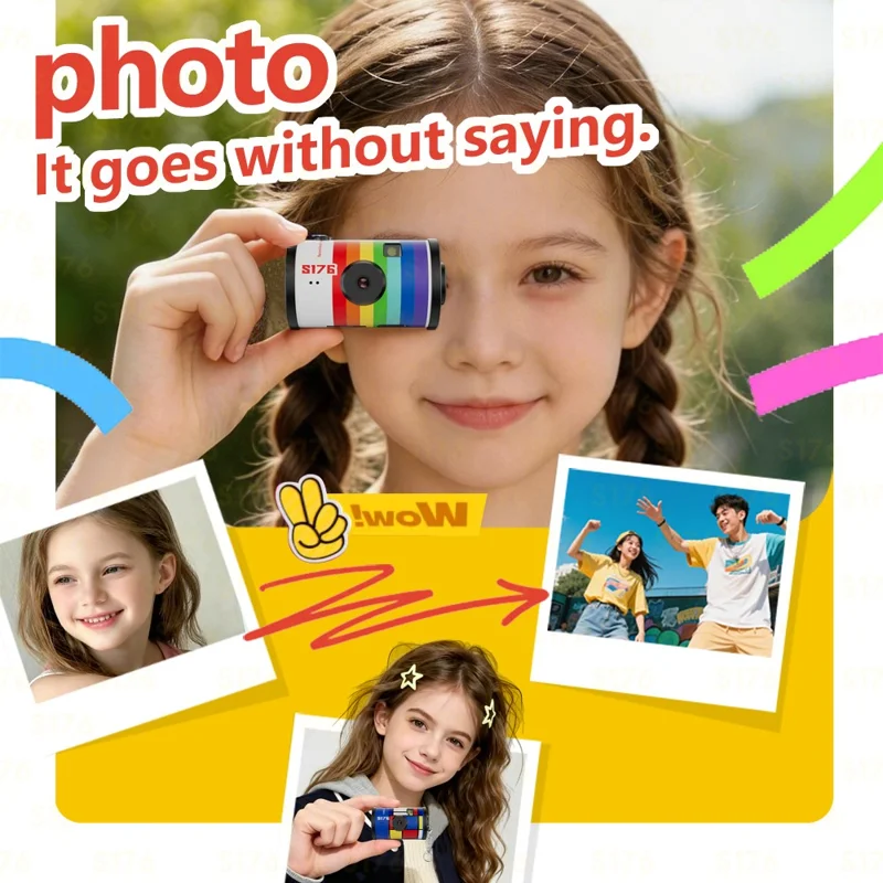 S176 Mini Thumb Camera 1.47 Inch IPS Screen 1080P HD Video Recording Portable Film Keychain Camera - White