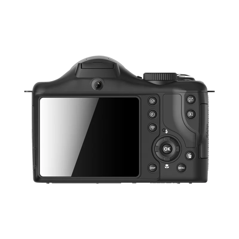 CDR7H 8K Digital Camera 75MP CMOS Sensor 40X Zoom 3.0 inch IPS Screen WiFi Vlog Camera for Photography - Black