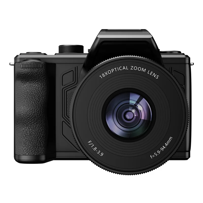 XJ18 Цифровая камера 8K, 18-кратный оптический зум, 92 МП, камера с WiFi и пультом дистанционного управления с поддержкой Bluetooth — Черный