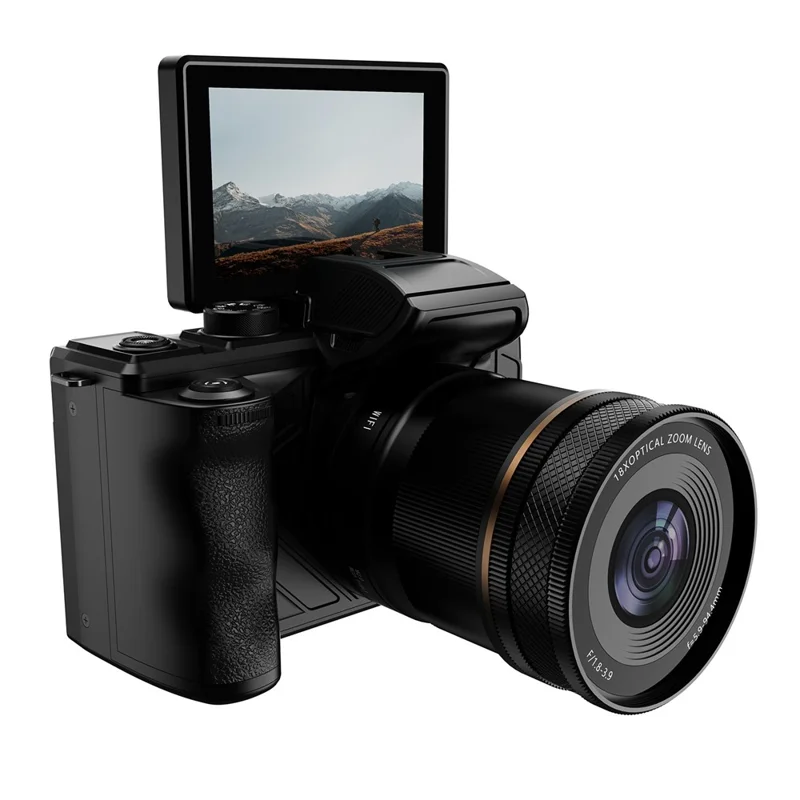XJ18 Цифровая камера 8K, 18-кратный оптический зум, 92 МП, камера с WiFi и пультом дистанционного управления с поддержкой Bluetooth — Черный