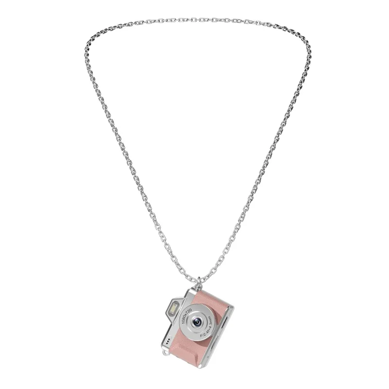 M37 1.47 Inch Flip Screen Mini Thumb Camera 1080P HD Video Recording LED Flash Camera for Vlog Travel - Pink