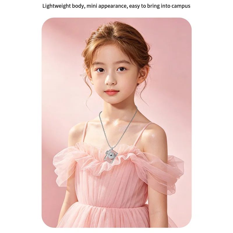 M37 1.47 Inch Flip Screen Mini Thumb Camera 1080P HD Video Recording LED Flash Camera for Vlog Travel - Pink