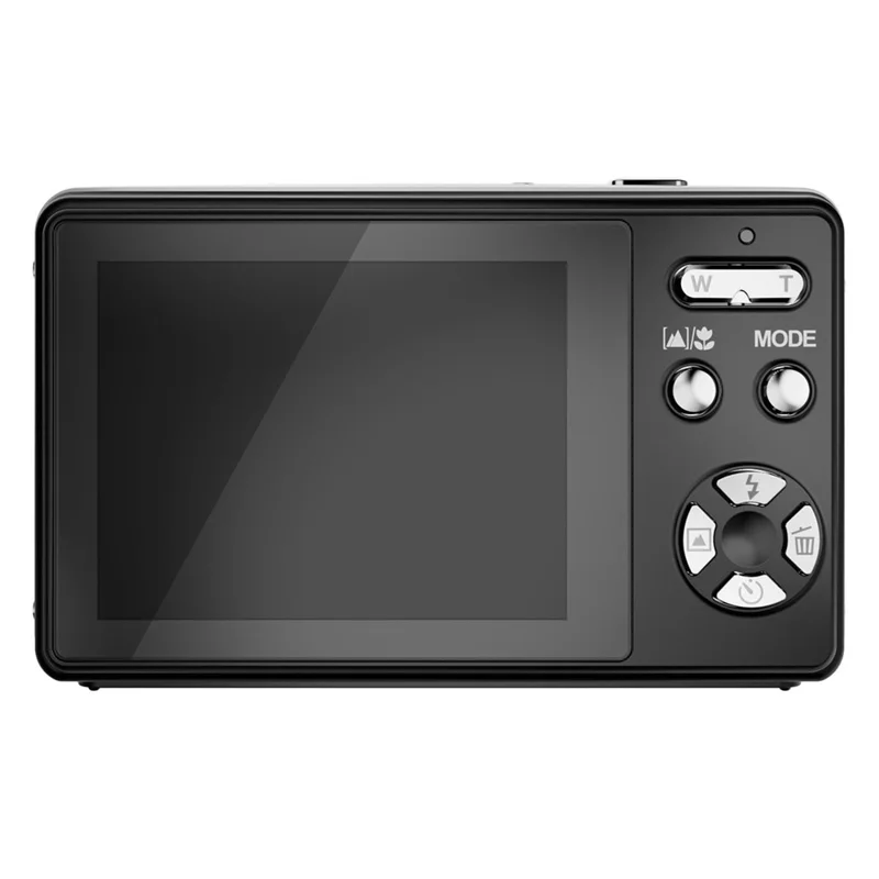 CD-AF Cámara digital CCD con pantalla IPS de 2.4 pulgadas y zoom digital 16X para estudiantes - Negro / Blanco