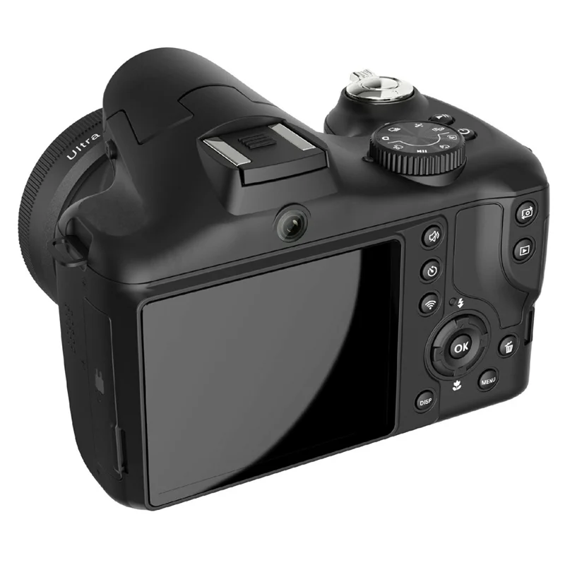 CD-R7 Digital Camera 3.0 Inch IPS Screen Dual Lens 16X Zoom WiFi 8K Video Recorder - Black