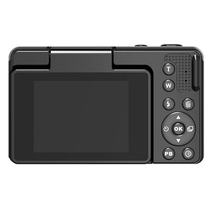 M52 4K Digital Camera 2.4 inch 180 Degree Flip Screen 16X Zoom Type-C for Vlogging - Black