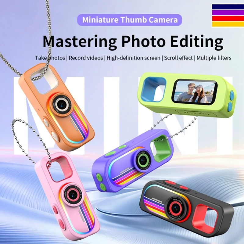 LK-039 1.47 inch Thumb Camera Photo Video Recorder Mini Digital Camera - Orange