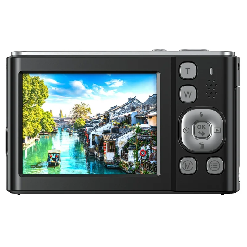 DC325W 8K Video Recorder Digital Camera Dual Screen 8X Zoom with 32GB TF Card - Black