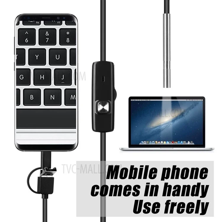 Эндоскоп AN100 3-IN-1 Endoscope Camera 3,9 Мм Камера Snake С 3,5 М Полужестким Кабелем