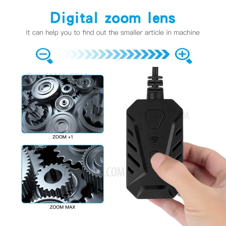 F230 Handheld WiFi Endoscopios Enfoque Automático De 14 Mm Boroscopio Industrial Con Cable Semirrígido 5M