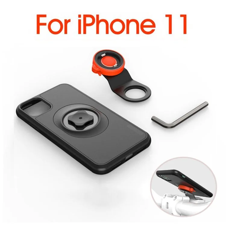 Mountain Bike Fahrradlenker Handy-Halterung mit stoßfester Schutzhülle für iPhone 11 6.1 Zoll