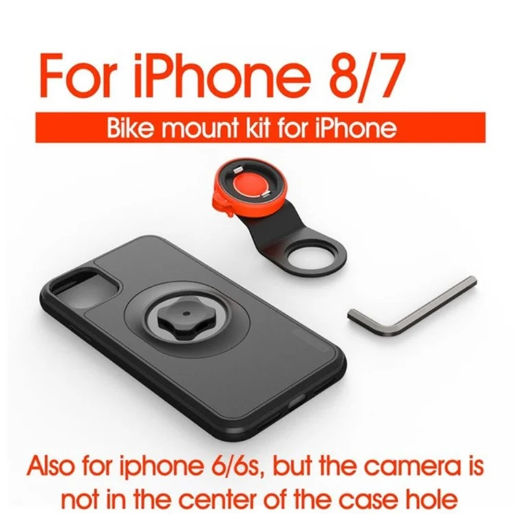 Mountain Bike Bicycle Handlebar Phone Bracket with Shockproof Phone Shell for iPhone 8/7 4.7 inch