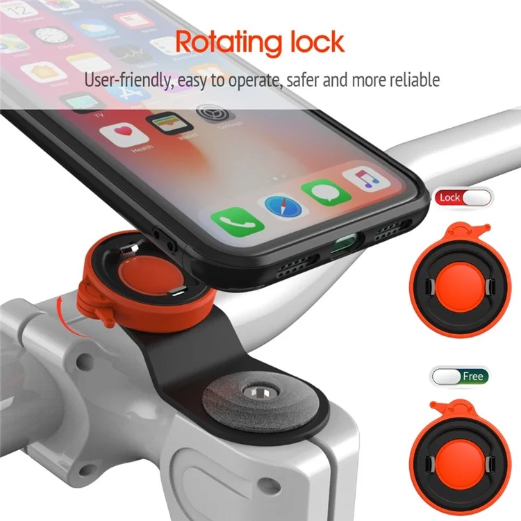 Mountain Bike Bicycle Handlebar Phone Bracket with Shockproof Phone Shell for iPhone 8/7 4.7 inch