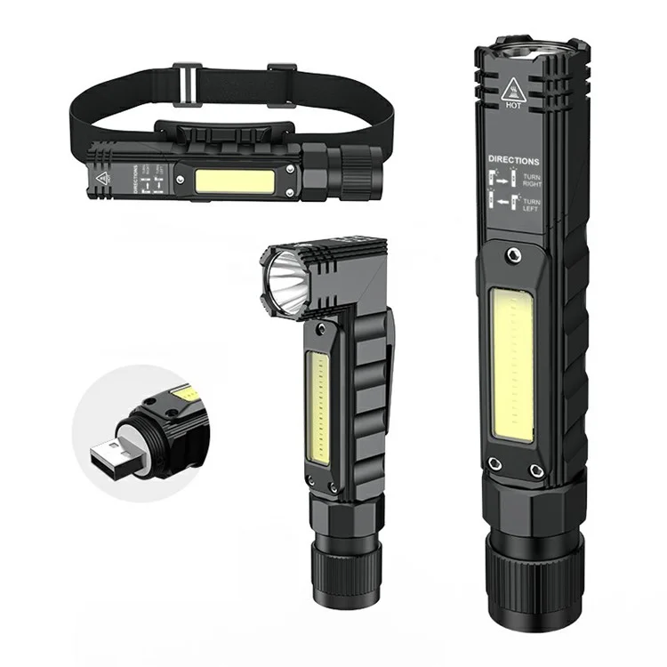 SUPFIRE G19 Multifunction Flashlight with COB Light 5W 500 Lumen - Black