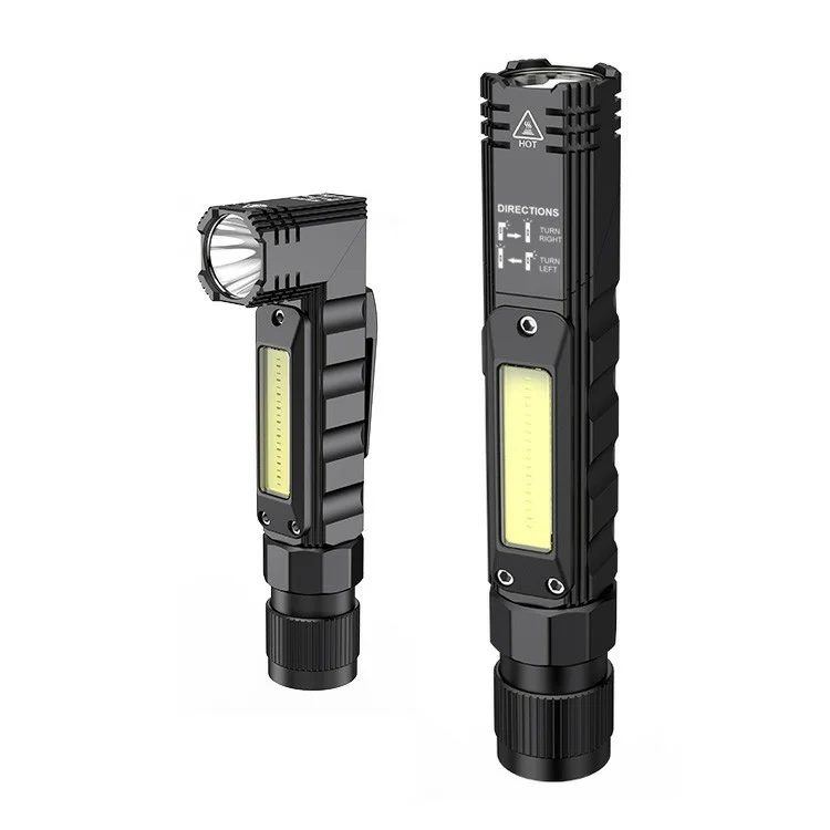 SUPFIRE G19 Lampe de Poche Multifonction Avec COB Light 5W 500 Lumen - le Noir