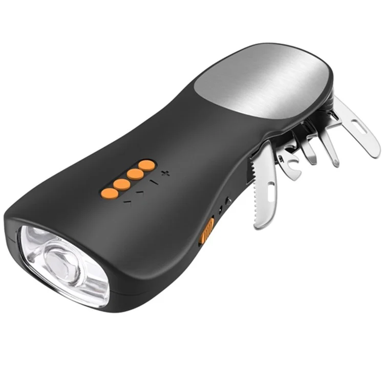 Multifuncional Manivela Manivela Flashlight FM Radio Al Aire Libre Emergencia Power Bank